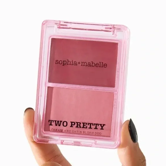 Two Pretty Cream and Satin Blush Duo in Tanned & Tipsy (cool mauve rose) - Picture 4 of 6
